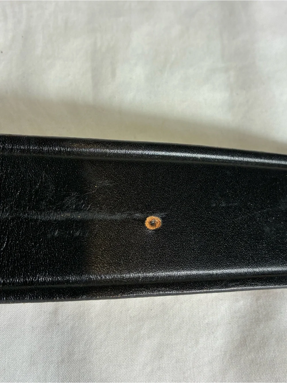 Vntg DeSantis leather belt heavy duty Sz 38 black